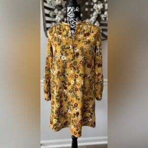 Eliane Rose women's dress size 4 yellow maroon white green polyester spandex